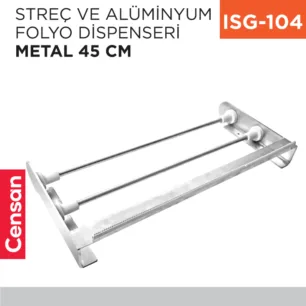 STREÇ VE ALÜMİNYUM FOLYO DİSPENSERİ METAL 45 CM (3830-45)