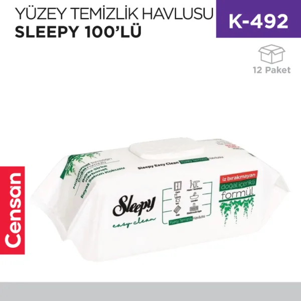 YÜZEY TEMİZLİK HAVLUSU SLEEPY 100LÜ