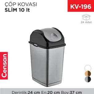 SLİM ÇÖP KOVASI 10 LT (09402)