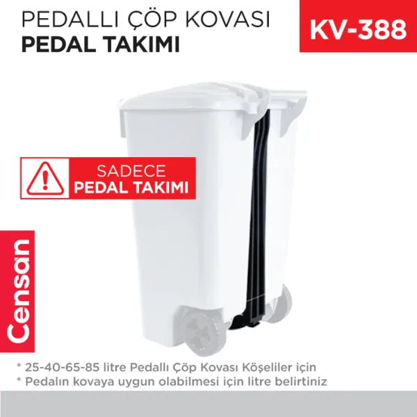 PEDALLI ÇÖP KOVASI PEDAL TAKIMI(85-65-40-25 LT)