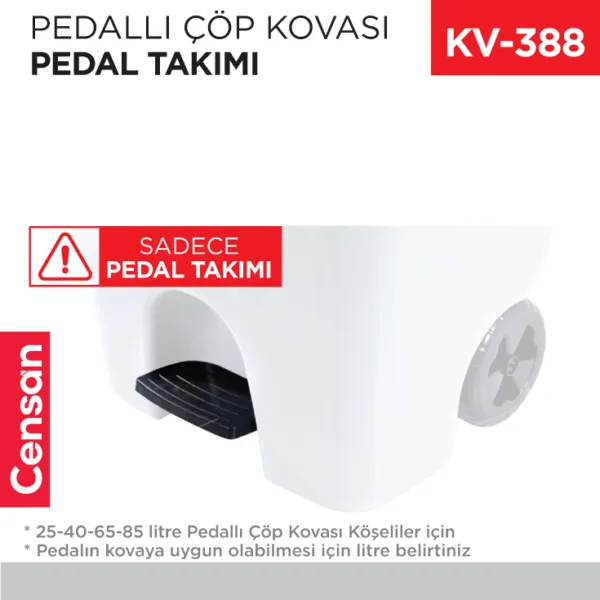 PEDALLI ÇÖP KOVASI PEDAL TAKIMI(85-65-40-25 LT)