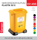 GERİ DÖNÜŞÜM KUTUSU PLASTİK 50 LT (4395)