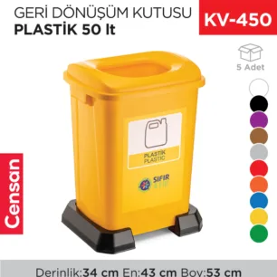 GERİ DÖNÜŞÜM KUTUSU PLASTİK 50 LT (4395)