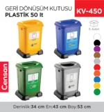 GERİ DÖNÜŞÜM KUTUSU PLASTİK 50 LT (4395)