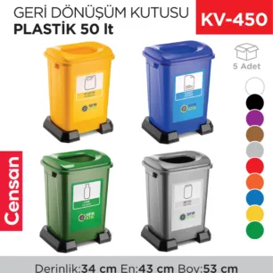 GERİ DÖNÜŞÜM KUTUSU PLASTİK 50 LT (4395)