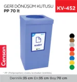 GERİ DÖNÜŞÜM KUTUSU PP 70 LT
