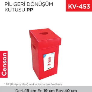 PİL GERİ DÖNÜŞÜM KUTUSU PP