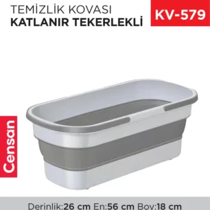 TEMİZLİK KOVASI KATLANIR TEKERLİ (RND127)