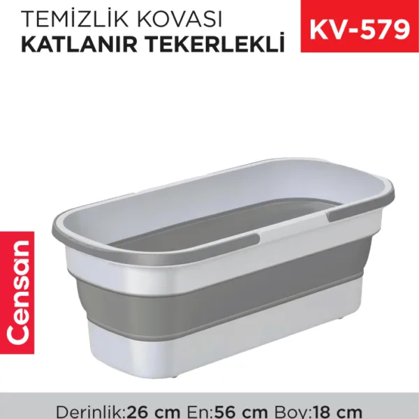TEMİZLİK KOVASI KATLANIR TEKERLİ (RND127)