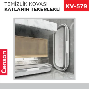 TEMİZLİK KOVASI KATLANIR TEKERLİ (RND127)
