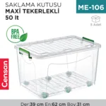SAKLAMA KUTUSU MAXİ 50 LT TEKERLİ (2624)