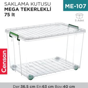 SAKLAMA KUTUSU MEGA TEKERLİ 75 LT(2625)