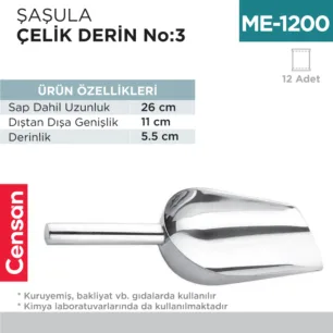 ŞAŞULA DERİN ÇELİK NO:3 27 CM (CEK-27)