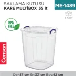 SAKLAMA KUTUSU KARE M.BOX 35 LT ŞEFFAF (E-628)