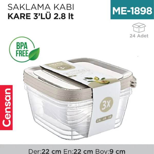 SAKLAMA KABI KARE 3LÜ 2.8 LT (E-774)