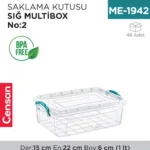 SAKLAMA KUTUSU SIĞ M.BOX NO:2 (1 LT) (E-490)