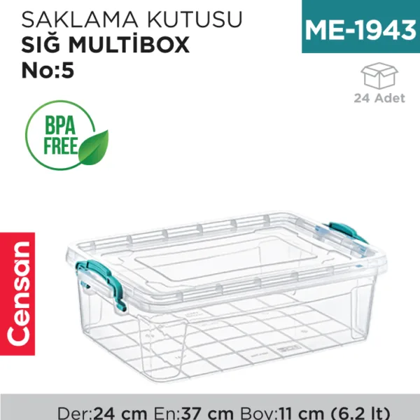 SAKLAMA KUTUSU SIĞ M.BOX NO:5 (6.2 LT) (E-493)