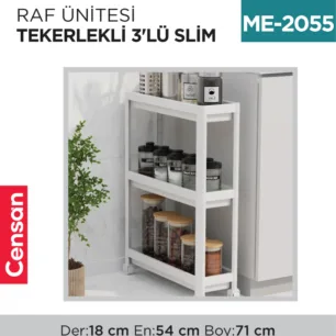 RAF ÜNİTESİ TEKERLEKLİ 3LÜ SLİM (0060)(3010)(0268)(0800)