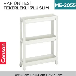 RAF ÜNİTESİ TEKERLEKLİ 3LÜ SLİM (0060)(3010)(0268)(0800)