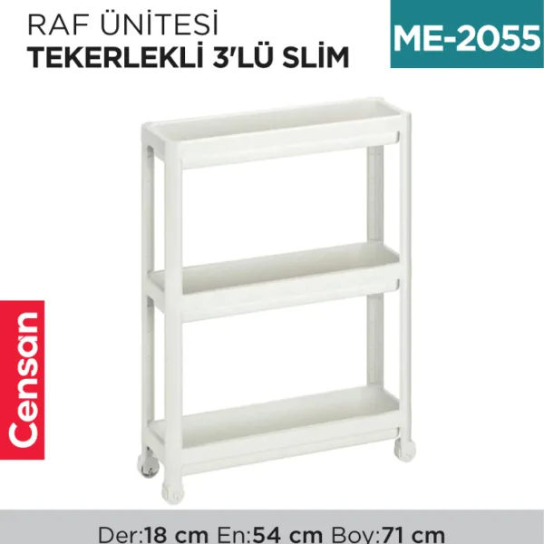 RAF ÜNİTESİ TEKERLEKLİ 3LÜ SLİM (0060)(3010)(0268)(0800)