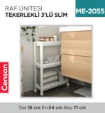 RAF ÜNİTESİ TEKERLEKLİ 3LÜ SLİM (0060)(3010)(0268)(0800)