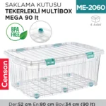 SAKLAMA KUTUSU M.BOX MEGA 90 LT ŞEFFAF (E-520)