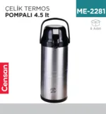 TERMOS ÇELİK POMPALI 4.5 LT (CKR2009)