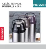 TERMOS ÇELİK POMPALI 4.5 LT (CKR2009)