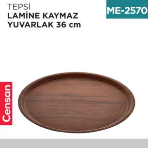 TEPSİ LAMİNE KAYMAZ YUVARLAK 36 CM