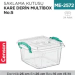SAKLAMA KUTUSU KARE DERİN M.BOX NO:5 (6 LT) (E-624)