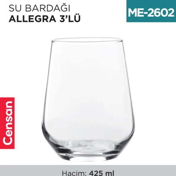 SU BARDAĞI ALLEGRA 3LÜ (425 CC) (420015)