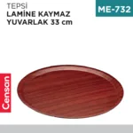 TEPSİ LAMİNE KAYMAZ YUVARLAK 33 CM