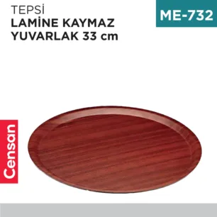 TEPSİ LAMİNE KAYMAZ YUVARLAK 33 CM