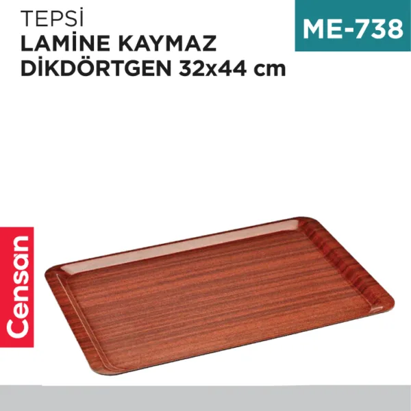 TEPSİ LAMİNE KAYMAZ 32 CM*44 CM
