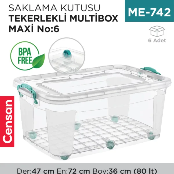 SAKLAMA KABI TEKER. M.BOX NO:6 (80 LT) (E-515)