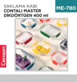 SAKLAMA KABI CONTALI MASTER DİKDÖRTGEN 400 ML (30811)