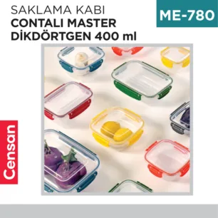 SAKLAMA KABI CONTALI MASTER DİKDÖRTGEN 400 ML (30811)