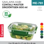 SAKLAMA KABI CONTALI MASTER DİKDÖRTGEN 800 ML (30812)