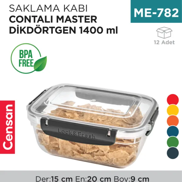 SAKLAMA KABI CONTALI MASTER DİKDÖRTGEN 1400 ML (30813)