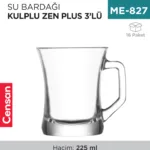 SU BARDAĞI 3LÜ KULPLU ZEN PLUS 225 CC LAV (ZPL404AX)