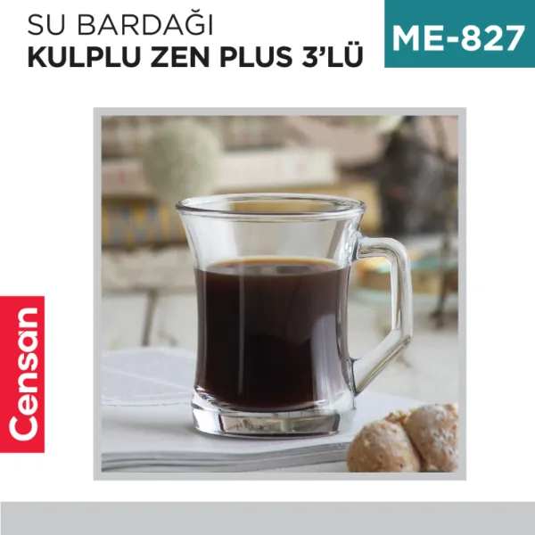 SU BARDAĞI 3LÜ KULPLU ZEN PLUS 225 CC LAV (ZPL404AX)