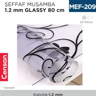 ŞEFFAF MUŞAMBA 1.2 MM GLASSY 80 CM (EN)