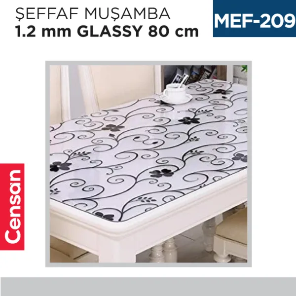 ŞEFFAF MUŞAMBA 1.2 MM GLASSY 80 CM (EN)