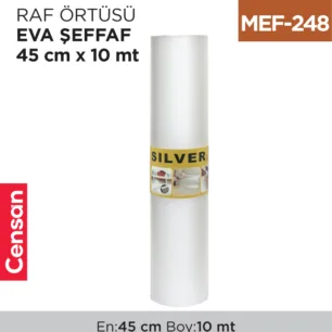 RAF ÖRTÜSÜ EVA SİLVER ŞEFFAF EKO 45 CM*10 MT