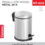 PEDALLI ÇÖP KOVASI METAL 20 LT (1014-407)