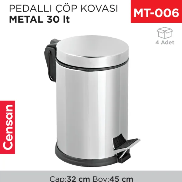 PEDALLI ÇÖP KOVASI METAL 30 LT (1015)(408)