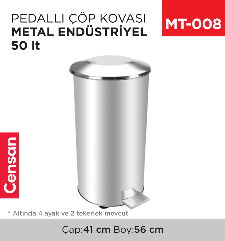 MT-008_ce12d374e9a66a9de17130edbe1e119f PEDALLI ÇÖP KOVASI METAL 50 LT (1008)(433)