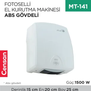 FOTOSELLİ EL KURUTMA MAKİNASI ABS GÖVDELİ 1500 WATT (GSQ150)