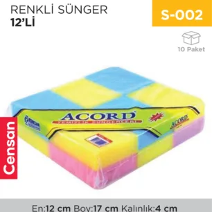 RENKLİ SÜNGER 12Lİ (185)