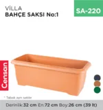 VİLLA BAHÇE SAKSI NO:1 TABAKSIZ (39 LT)